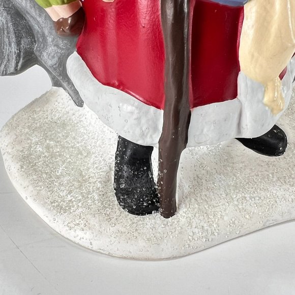 Vtg Old World Santa Claus Donkey Provincial Mold Hand Painted Ceramic 90s - Picture 10 of 15